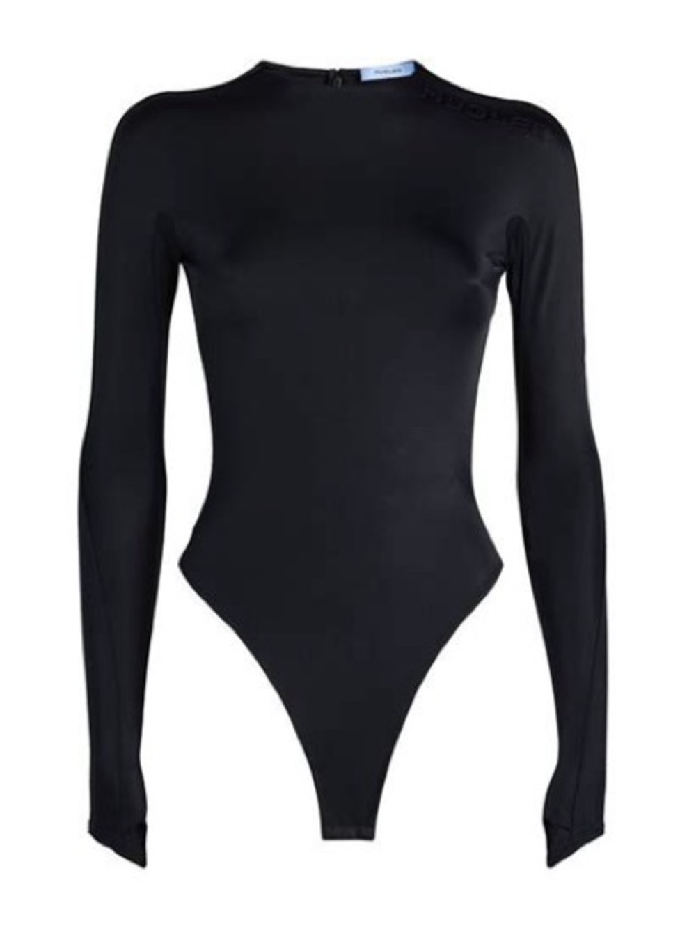Mugler Black Long-Sleeve Sculpting Bodysuit